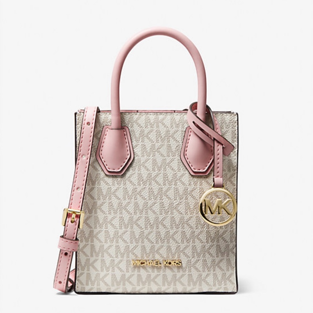 Michael Kors Mercer Extra-Small Logo and Leather Crossbody Bag